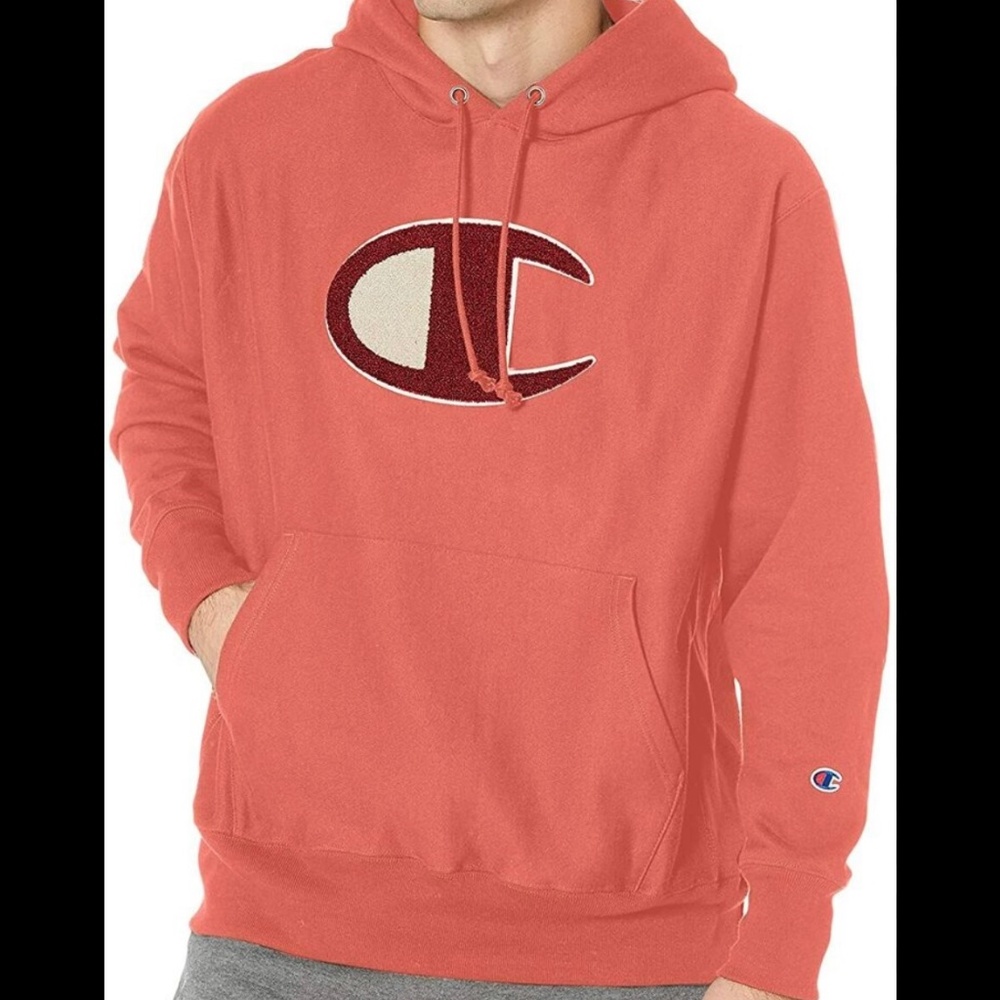 Champion LIFE Men's Reverse Weave Hoodie with Chenille Big C Logo size 3x